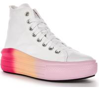 Converse A07372C All Star Move Mid Platform Unisex White Pink Junior UK 3 - 7
