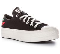Converse A08862C Chuck Taylor Lift Low Platform Black Cherries Womens UK 4 - 7