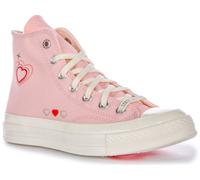 Converse A09113C Chuck 70 Y2K Heart Print Womens Boots In Light Pink UK 3 - 8