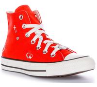 Converse A09116C Chuck Taylor Y2K Silicone Heart Hi Top Black Womens UK 3 - 8