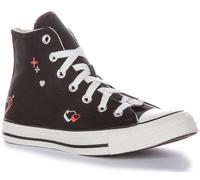 Converse A09116C Chuck Taylor Y2K Silicone Heart Hi Top Black Womens UK 3 - 8