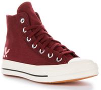 Converse A09164C Chuck 70 Hi Scribble Logo Womens Boots Burgundy UK 4 - 8