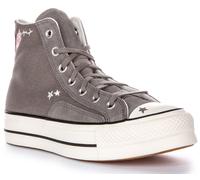 Converse Chuck Taylor All Star Lift Stared Boot Grey Womens UK 3 - 8