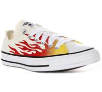 Converse A09889C CT All Star Flames Unisex Trainer In White Red UK 7 - 12