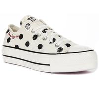 Converse A10689C Ct As Lift Polka Dots Womens Trainer In White Black UK 3 - 8