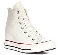 Converse A12562C Chuck Hi 70 Wedge Platform Womens Trainer In White UK 3 - 8