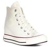 Converse A12562C Chuck Hi 70 Wedge Platform Womens Trainer In White UK 3 - 8
