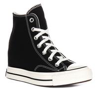 Converse A12563C Women's Chuck 70 Wedge Platform Ankle Boots, Black White, 7 UK
