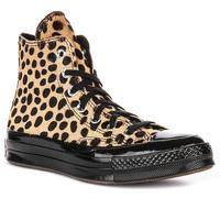 Converse A12705C Chuck 70 Pony Hair Fur Womens Trainers In Leopard UK 3 - 9