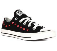 Converse A13651C Valentines Day Love Rose Womens Sneakers In Black Red UK 3 - 8