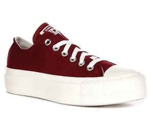Converse A13653C Women's Ct As Lift Plat Valentines Day Platforms, Dark Red, 6.5