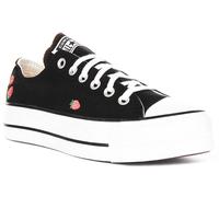 Converse A14935C Ct As Lift Ox Lace Up Womens Trainers In Black Red UK 3 - 8