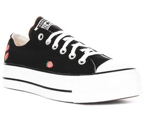 Converse A14935C Ct As Lift Ox Lace Up Womens Trainers In Black Red UK 3 - 8