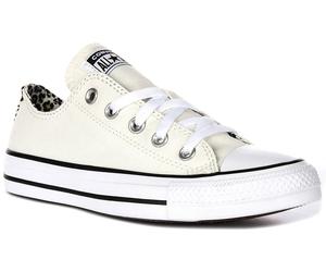 Converse A14943C Ct As Oxford Trim Leopard Womens Trainers In White UK 3 - 7