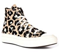 Converse A14945C Chuck 70 Hi Leopard Womens Trainer In Black Beige UK 3 - 8