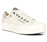 Converse A15008C CT As Lift Floral Embroidery Womens Trainer In Purple UK 3 - 8