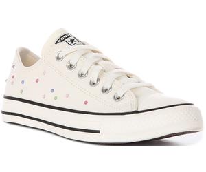 Converse A17872C Lace Up Womens Trainer In White Multi UK 3 - 8