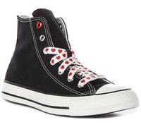 Converse A19064C Chuck Taylor Junior Girls Shoes In Heart Black UK 3 - 7