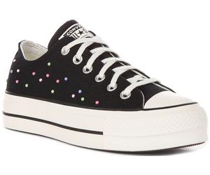 Converse A19141C Chuck Taylor Lace Up Womens Trainer In Black Multi UK 3 - 8