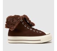 Converse All Star Fold Over Lift Trainers in Brown UK 5 (EU 37½)