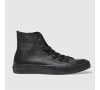 Converse All Star Hi Leather Mono Trainers in Black UK 8 (EU 41½)