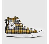 Converse All Star Hi Plaid Trainers in Yellow UK 5 (EU 37½)