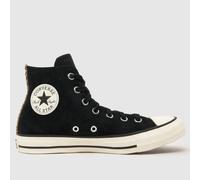 Converse All Star Hi Winterluxe Leopard Trainers in Black Multi UK 3 (EU 35)