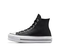 Converse Chuck Taylor All Star Leather Lift Platform Hi, Black/White, Size 5, Women Black/White