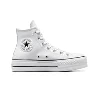 Converse All Star Lift Hi Platform Trainers White White Black Leather - 6.5 UK