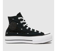 Converse All Star Lift Hi Stud Trainers in Black & White UK 3 (EU 35)