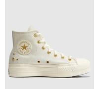 Converse All Star Lift Hi Trainers in Off-White Multi UK 3 (EU 35)