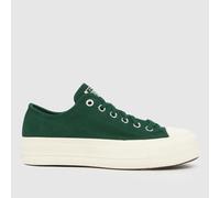 Converse All Star Lift Ox Trainers in Green UK 5 (EU 37½)