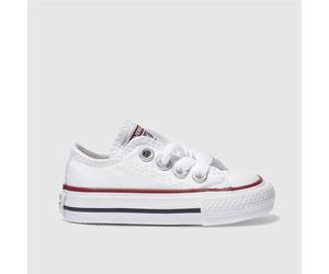 Converse All Star Lo Toddler Trainers in White, Stitch Detail, Fabric, Size: 5 UK 5