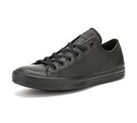 Converse All Star Low Leather Trainers Black Mono Leather - 6 UK