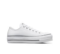 Converse All Star Low Platform White Black Leather - 4.5 UK