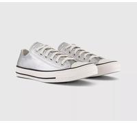 Converse All Star Low Trainers Pure Silver Egret Size 7.5UK Leather A11986C