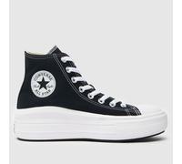 Converse All Star Move Hi Trainers in Black & White UK 8