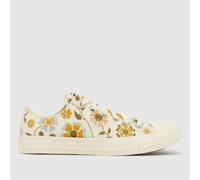 Converse All Star Ox Trainers in White & Yellow UK 5 (EU 37½)