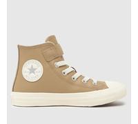 Converse Beige All Star Hi 1V Junior Trainers UK 2 (EU 34)