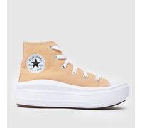 Converse Beige All Star Hi Move Girls Junior Trainers UK 12 (EU 30)
