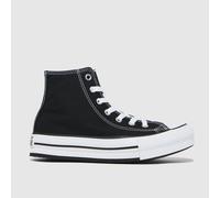 Converse Black All Star EVA Lift Hi Girls Junior Trainers UK 2 (EU 34)