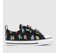 Converse Black Multi X Bluey All Star Lo 2V Toddler Trainers UK 3