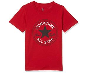 Converse Boy's Chuck Patch T-Shirt, Enamel Red, 3/4 Years