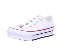 CONVERSE Boys Chuck Taylor All Star Eva Lift Canvas Platform Sneaker, White Garnet Navy, 3 UK