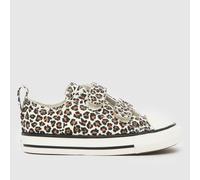 Converse Infant Chuck Taylor All Star Easy-On Leopard Low-Top Shoe Canvas For Kids In Brown, Size 9 Brown 9