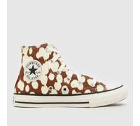 Converse Brown & White All Star Hi Deer Girls Junior Trainers UK 11 (EU 28½)