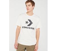 Converse Center Front Large Logo Star Chevron Short Sleeve T-Shirt - White, White, Size 3Xs, Men White