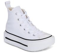 Converse Chuck Taylor All Star Lift Double Stack Platform Shine High-Top Shoe Canvas For Kids In White, Size 1 White 1