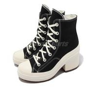 Converse A05347C Chuck De Luxe Heel Ankle Boot Unisex In Black White UK 3 - 8