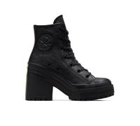 Converse Chuck 70 De Luxe Heel Leather High-Top Shoe For Women In Black, Size 4 Black 4